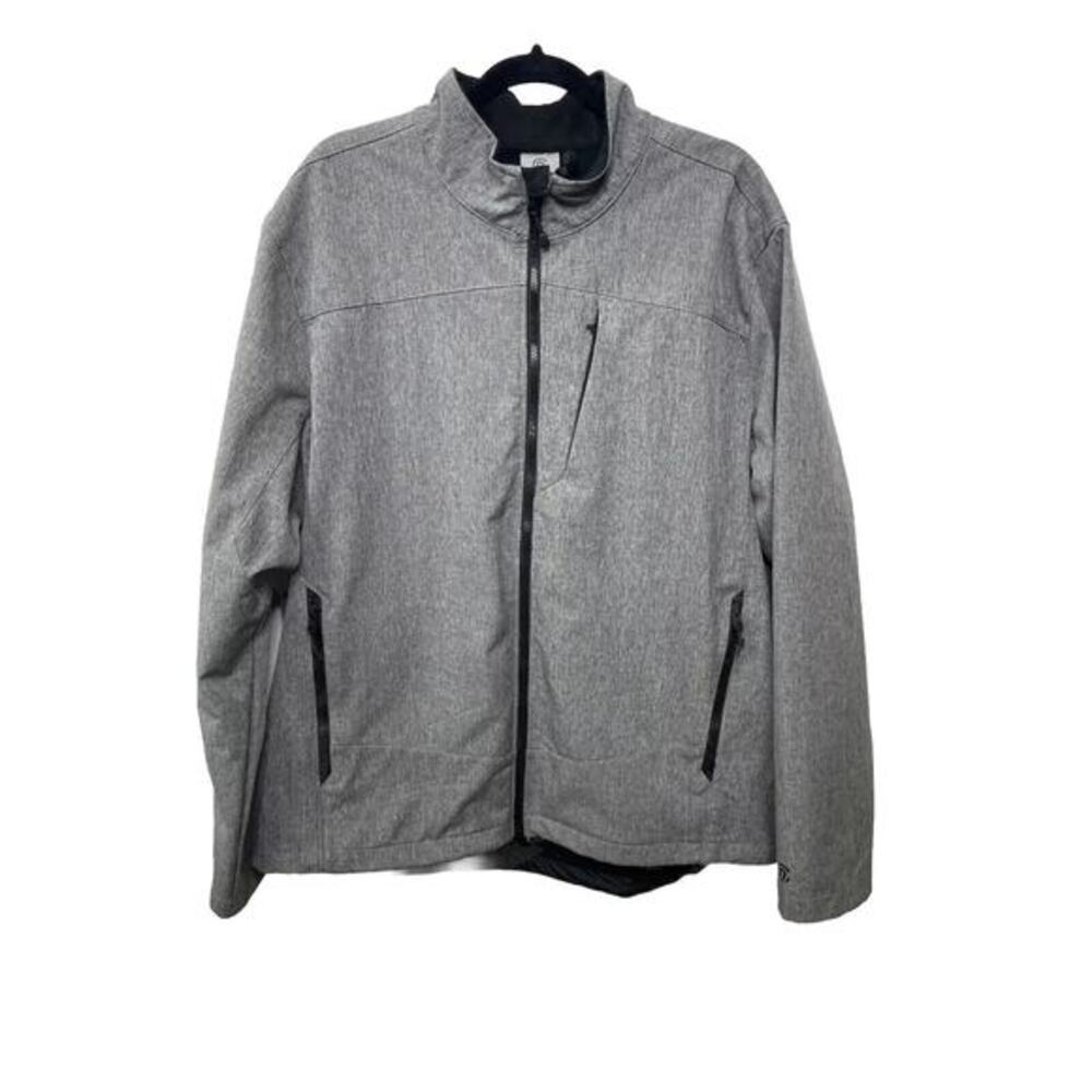 Men's Champion Venture Dry Jacket Coat Gray Black Full Zipper XXL Pockets